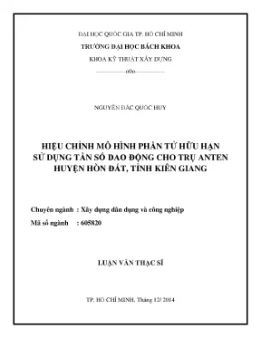 Hiệu chỉnh mô hình phần tử hữu hạn sử dụng tần số dao