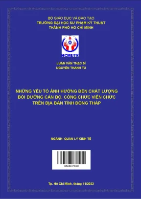 Yếu tố ảnh hưởng chất lượng bồi dưỡng cán bộ công chức