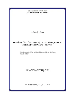 Luận Văn Thạc Sĩ Kỹ Thuật Vật Liệu: Nghiên Cứu Tổng Hợp 