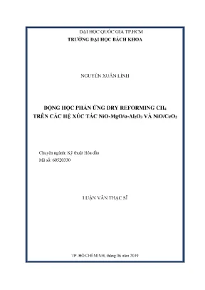 Luận Văn Thạc Sĩ: Động Học Phản Ứng Dry Reforming CH4 
