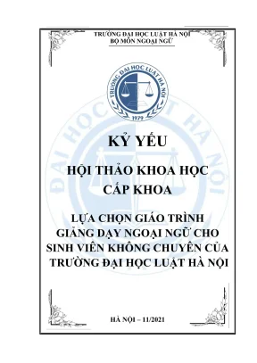 Kỷ yếu hội thảo khoa học: Lựa chọn giáo trình giảng dạy 