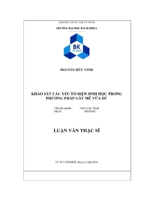 Khảo sát yếu tố điện sinh học trong phương pháp gây mê
