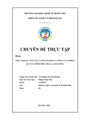 Phân tích thực trạng năng lực cạnh tranh tại Công ty Cổ