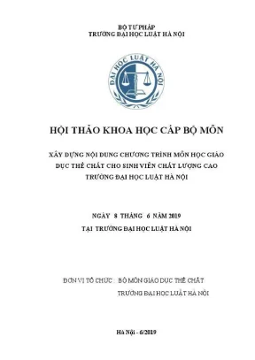 Kỷ yếu hội thảo khoa học: Xây dựng chương trình giáo dục 