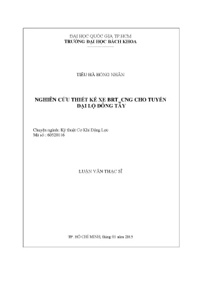Luận Văn Thạc Sĩ Kỹ Thuật Cơ Khí Động Lực: Nghiên Cứu