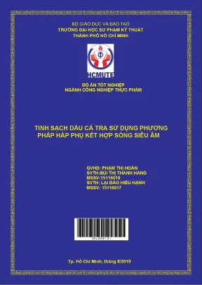 Phương pháp hấp thụ kết hợp sóng siêu âm làm sạch dầu cá
