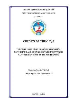 Thúc đẩy giao nhận hàng hóa xuất khẩu đường biển tại 