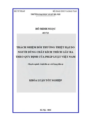 Trách nhiệm bồi thường thiệt hại từ chất kích thích theo