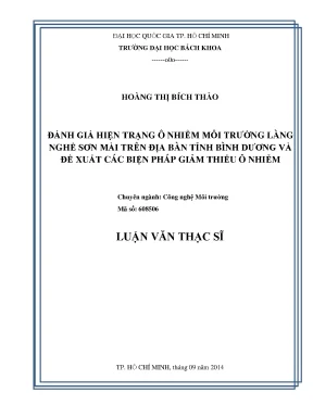 Đánh giá ô nhiễm môi trường làng nghề sơn mài tại Bình
