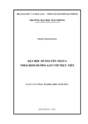 Phương pháp dạy học số nguyên cho học sinh lớp 6 gắn với
