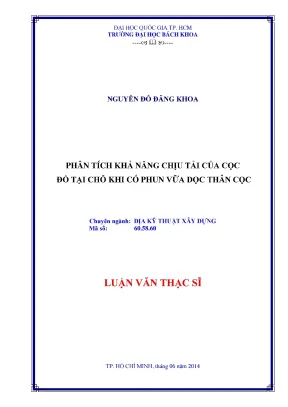 Phân tích khả năng chịu tải của cọc đổ tại chỗ khi phun