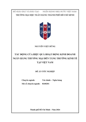 Tác động của hiệu quả hoạt động ngân hàng thương mại đến