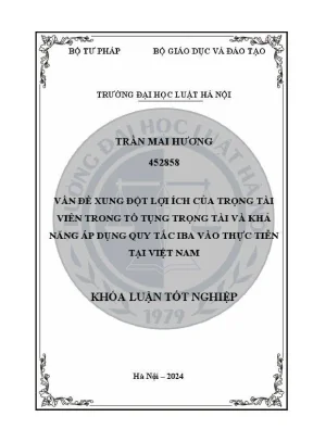 Xung đột lợi ích của trọng tài viên và áp dụng quy tắc 