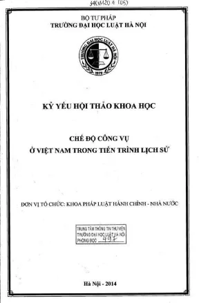 Chế độ công vụ ở Việt Nam: Kỷ yếu hội thảo khoa học cấp khoa