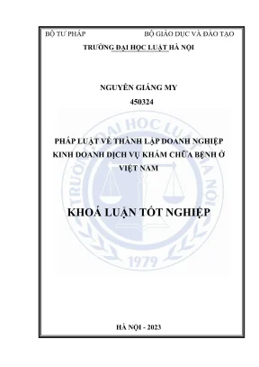 Khóa Luận Tốt Nghiệp: Pháp Luật Thành Lập Doanh Nghiệp