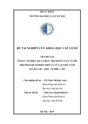 Nâng cao hiệu quả thực thi pháp luật hỗ trợ doanh nghiệp 