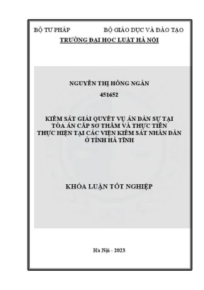 Khóa luận tốt nghiệp: Kiểm sát giải quyết vụ án dân sự