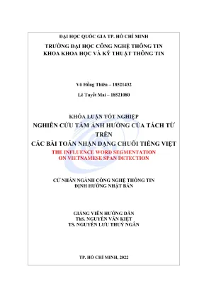 Nghiên cứu tách từ và ảnh hưởng đến nhận dạng chuỗi 