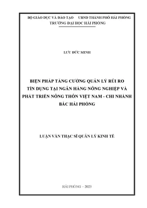 Biện pháp tăng cường quản lý rủi ro tín dụng tại Ngân