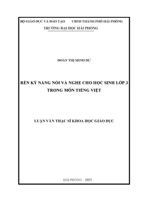 Phương pháp rèn kỹ năng nói và nghe cho học sinh lớp 3