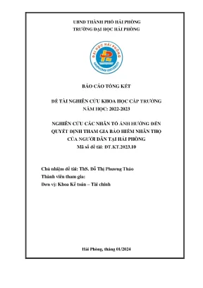 Nghiên cứu các yếu tố ảnh hưởng đến quyết định mua bảo 