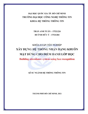 Hệ Thống Điểm Danh Bằng Nhận Dạng Khuôn Mặt Trong Khóa 