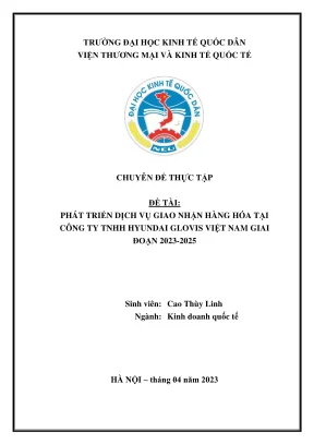 Phát Triển Dịch Vụ Giao Nhận Hàng Hóa Quốc Tế Tại 