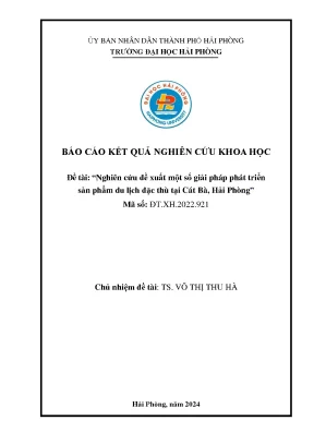 Giải pháp phát triển ấn phẩm du lịch đặc thù tại Cát Bà,