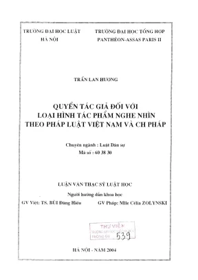Quyền tác giả đối với tác phẩm nghe nhìn: So sánh pháp
