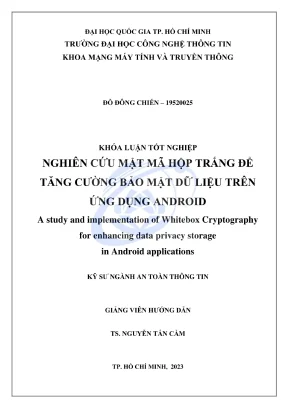 Nghiên cứu mật mã hộp trắng tăng cường bảo mật dữ liệu 