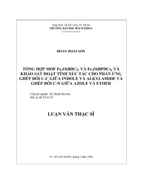 Nghiên cứu tổng hợp MOF Fe3OBDC3 và Fe3OBPDC3 và hoạt