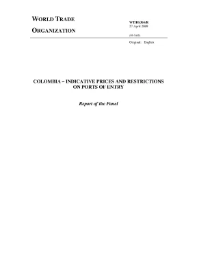 Giá chỉ dẫn Colombia và hạn chế tại cửa khẩu trong vụ 