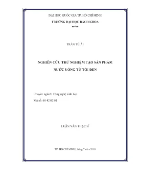 Luận Văn Thạc Sĩ Công Nghệ Sinh Học: Nghiên Cứu Tạo Nước