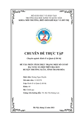 Phân tích thực trạng cơ sở hạ tầng xã hội tại huyện