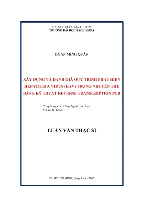 Xây dựng và đánh giá quy trình phát hiện Hepatitis A