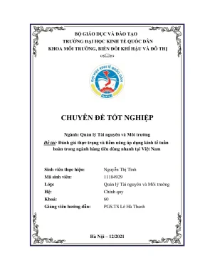 Đánh giá thực trạng và tiềm năng kinh tế tuần hoàn trong