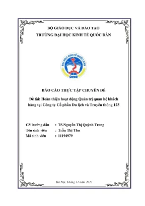 Hoàn Thiện Quản Trị Quan Hệ Khách Hàng Tại Công Ty Du 