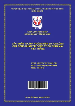 Các yếu tố ảnh hưởng đến sự hài lòng của công nhân tại