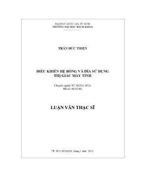 Luận Văn Thạc Sĩ: Tự Động Hóa Điều Khiển Hệ Bóng Và Dĩa 