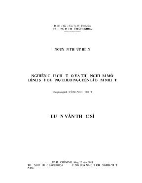 Luận Văn Thạc Sĩ Công Nghệ Nhiệt: Nghiên Cứu Chế Tạo Mô 