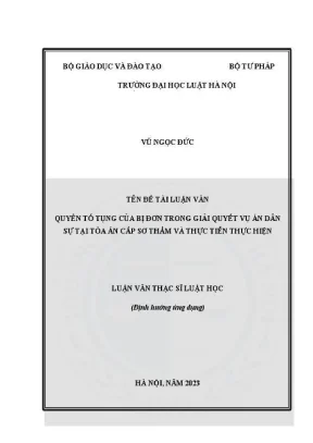 Quyền tố tụng của bị đơn trong vụ án dân sự tại tòa án