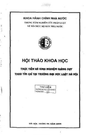 Hội thảo khoa học: Kinh nghiệm giảng dạy theo tín chỉ 