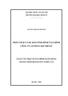 Phân tích và dự báo tình hình tài chính công ty cổ phần