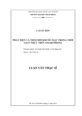 Luận Văn Thạc Sĩ: Phát Hiện Và Theo Dõi Khuôn Mặt Trên