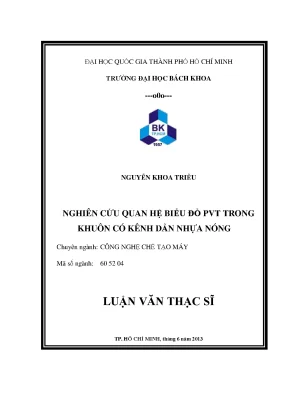 Luận Văn Thạc Sĩ: Nghiên Cứu Quan Hệ Biểu Đồ PVT Trong