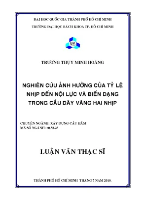 Nghiên cứu ảnh hưởng tỷ lệ nhịp đến nội lực và biến dạng 