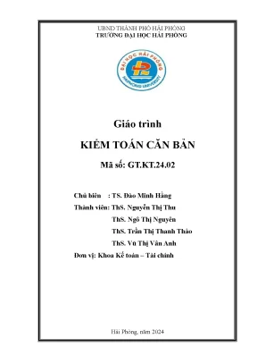 Giáo Trình Kiểm Toán Căn Bản: Hướng Dẫn Toàn Diện Cho 