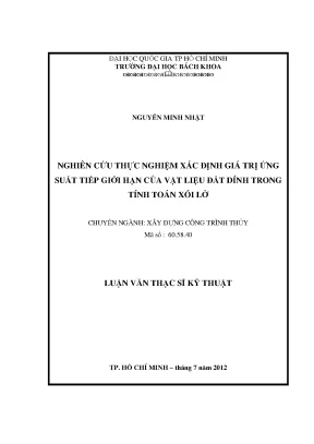 Nghiên cứu thực nghiệm xác định ứng suất tiếp giới hạn