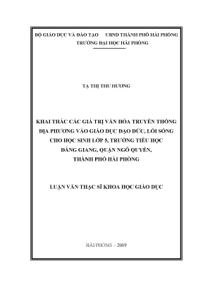 Khai thác giá trị văn hóa truyền thống địa phương trong