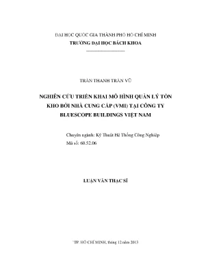 Nghiên cứu triển khai mô hình quản lý tồn kho VMI tại 